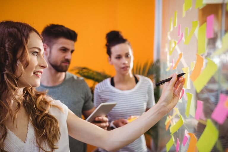 Equipo ágil trabajando